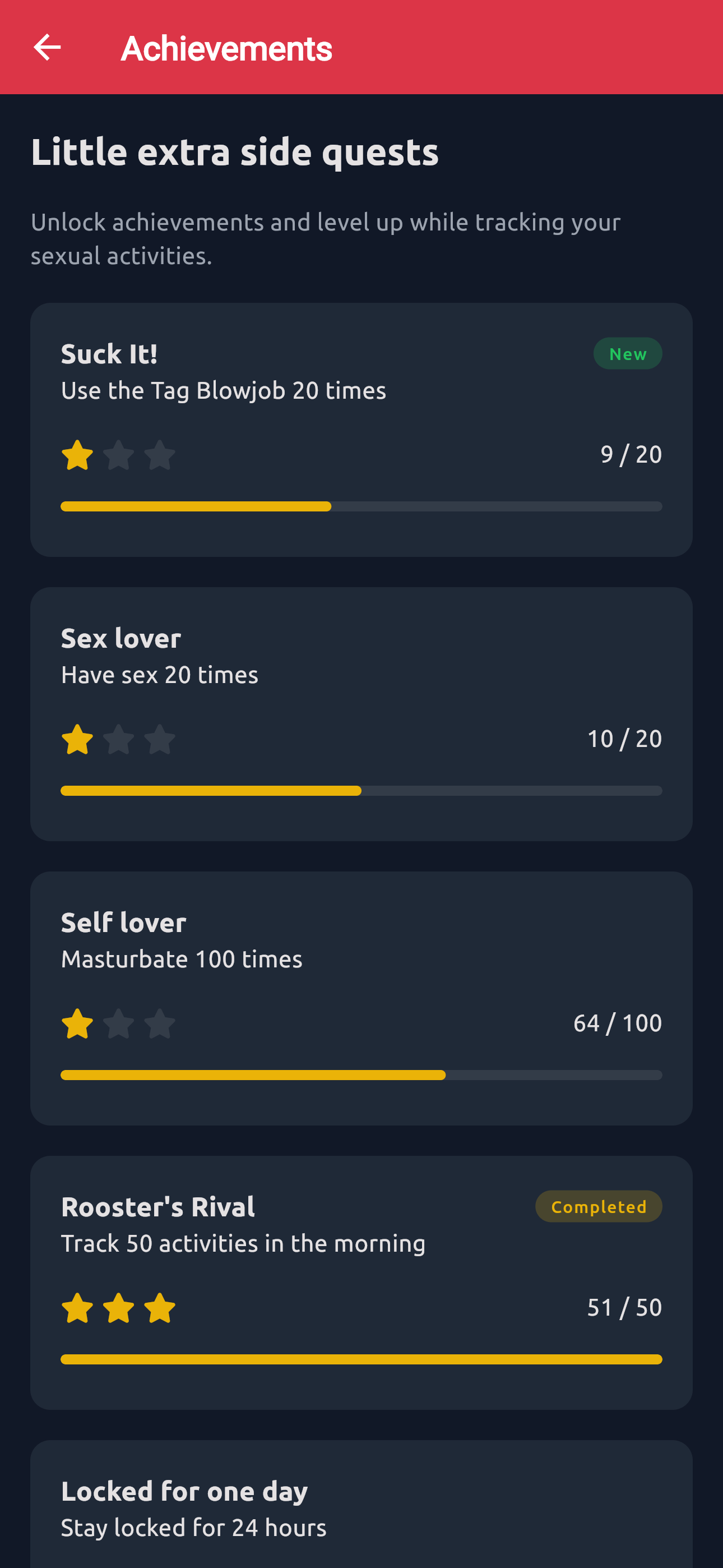 Achievements Page