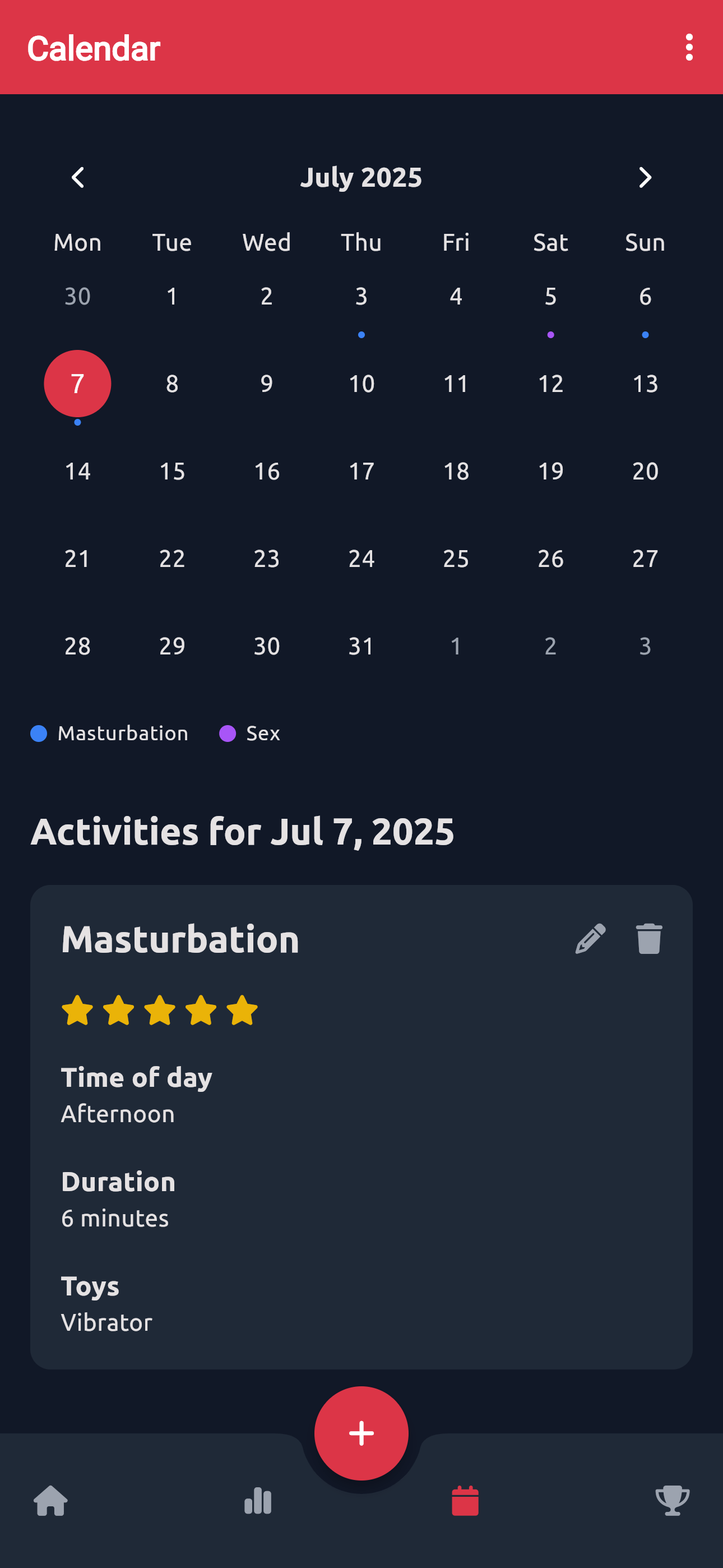 Calendar Page