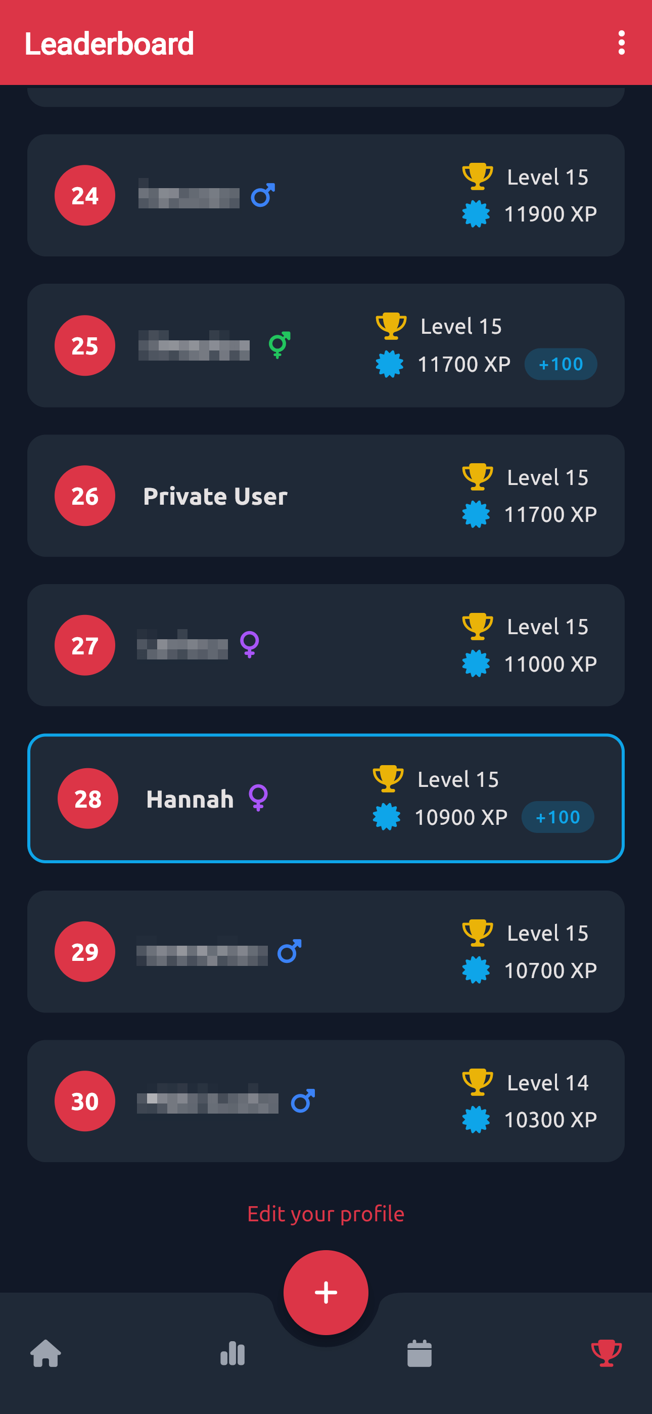 Leaderboard Page (2/2)