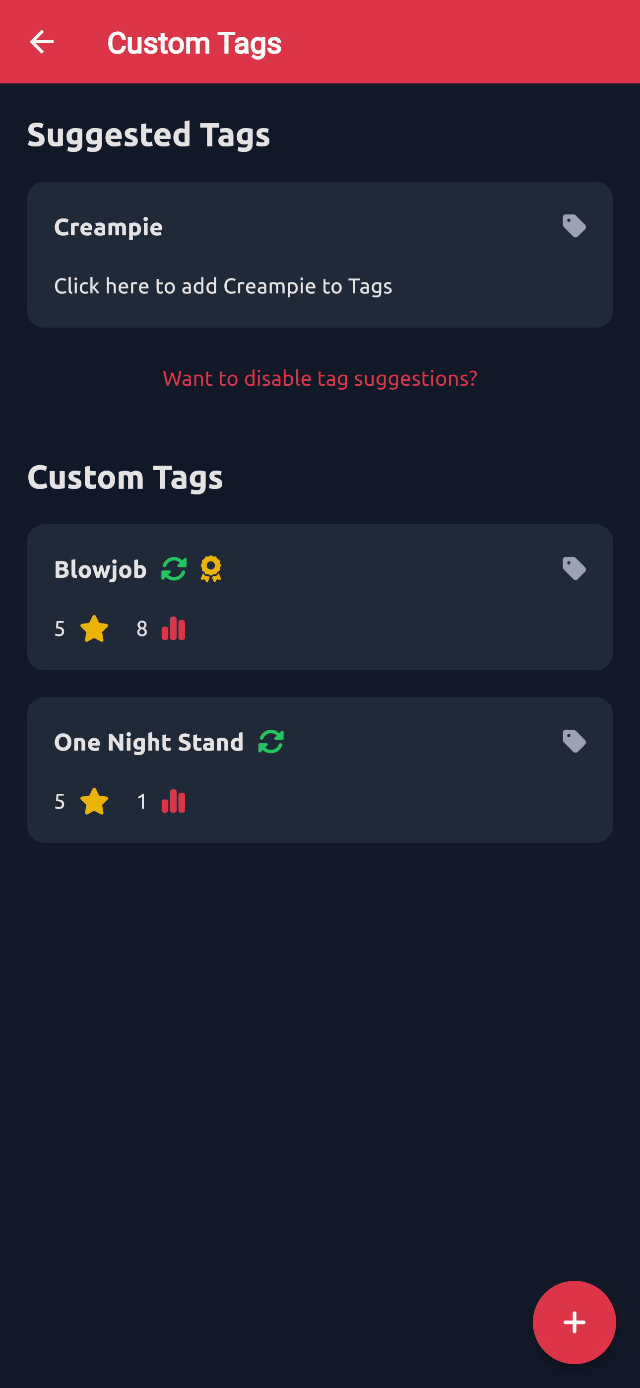 Tags Page